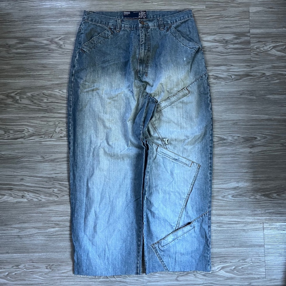 Vintage Omavi Denim Dreamz Den Em Jenz Wide Leg Skater Jeans Blue Mens 38 Y2K